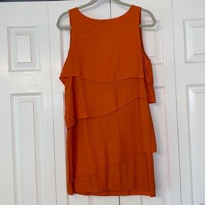 Orange sleeveless dress